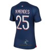 Officiële Voetbalshirt Paris Saint-Germain N.Mendes 25 Thuis 2023-24 - Dames